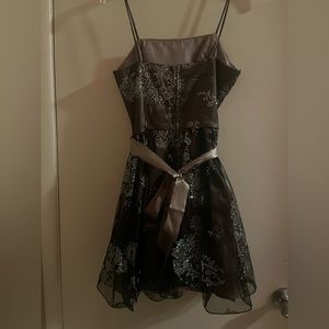 Sparkly grey homecoming dress